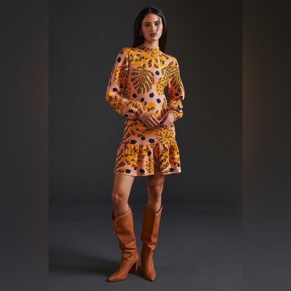 Farm Rio Palms Sweater Mini Dress - Picture 2 of 15